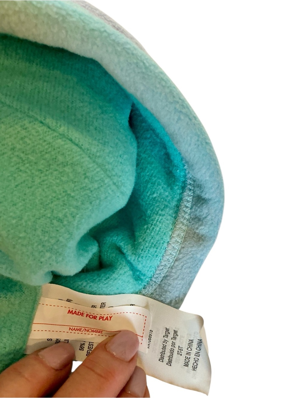 Cat & Jack Aqua Ombre Pom Beanie - Picture 5 of 7